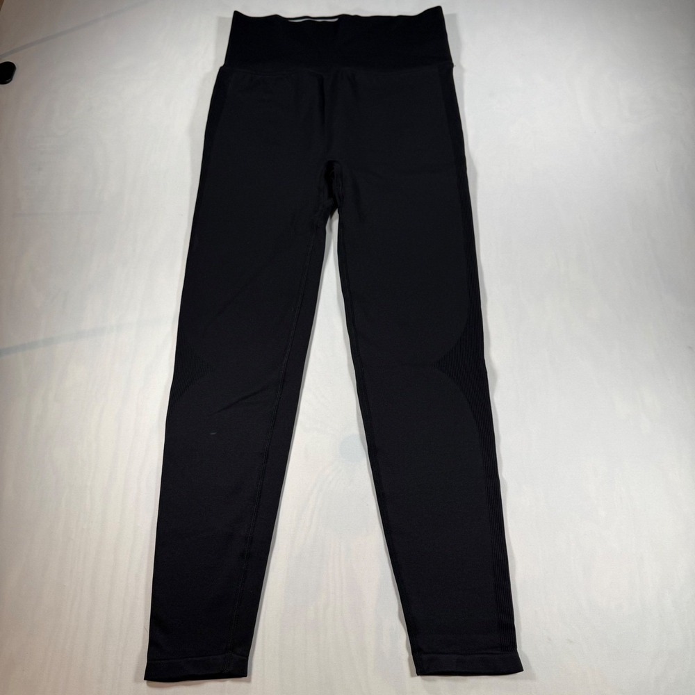 PINK Victoria's Secret Leggings Women M Black Seamless High Waist Yoga Active